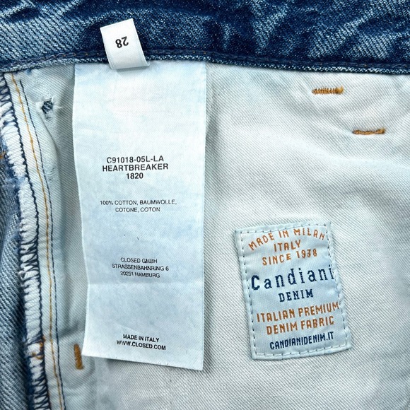 CLOSED Denim Heartbreaker Jeans Womens 28 Blue Slim Straight Mid Rise Ankle - Picture 10 of 15